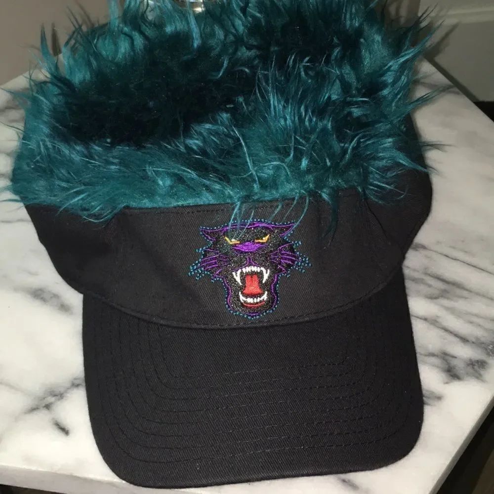 Funny Penrith Panthers NRL Rugby Teal hair cap- vintage Sydney Australia cool